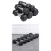 Factory Wholesale Strength Training Custom Black Rubber Hexagonal Dumbbells Adjustable Weight Dumbbell Set