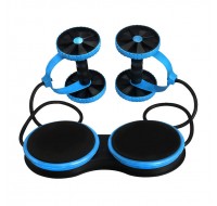 Multifunctional Dual Ab Wheel With Resistance Band Fitness Wheel With Tension Band Waist Twisting Wheel of Workout Equipment